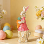 🐰 Easter Bunny Family Figurines – Rustic Resin Spring Decor 🥕✨