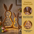 Rustic Wooden Bunny LED Tabletop Lights