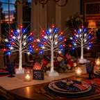 Patriotic Star LED Birch Tree Light