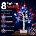 Patriotic Star LED Birch Tree Light