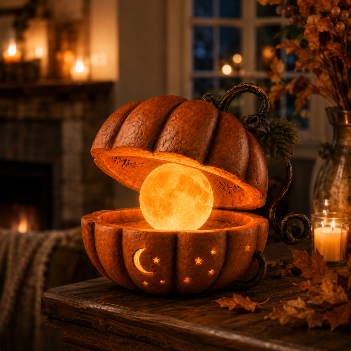 Enchanted Pumpkin Moon Lamp
