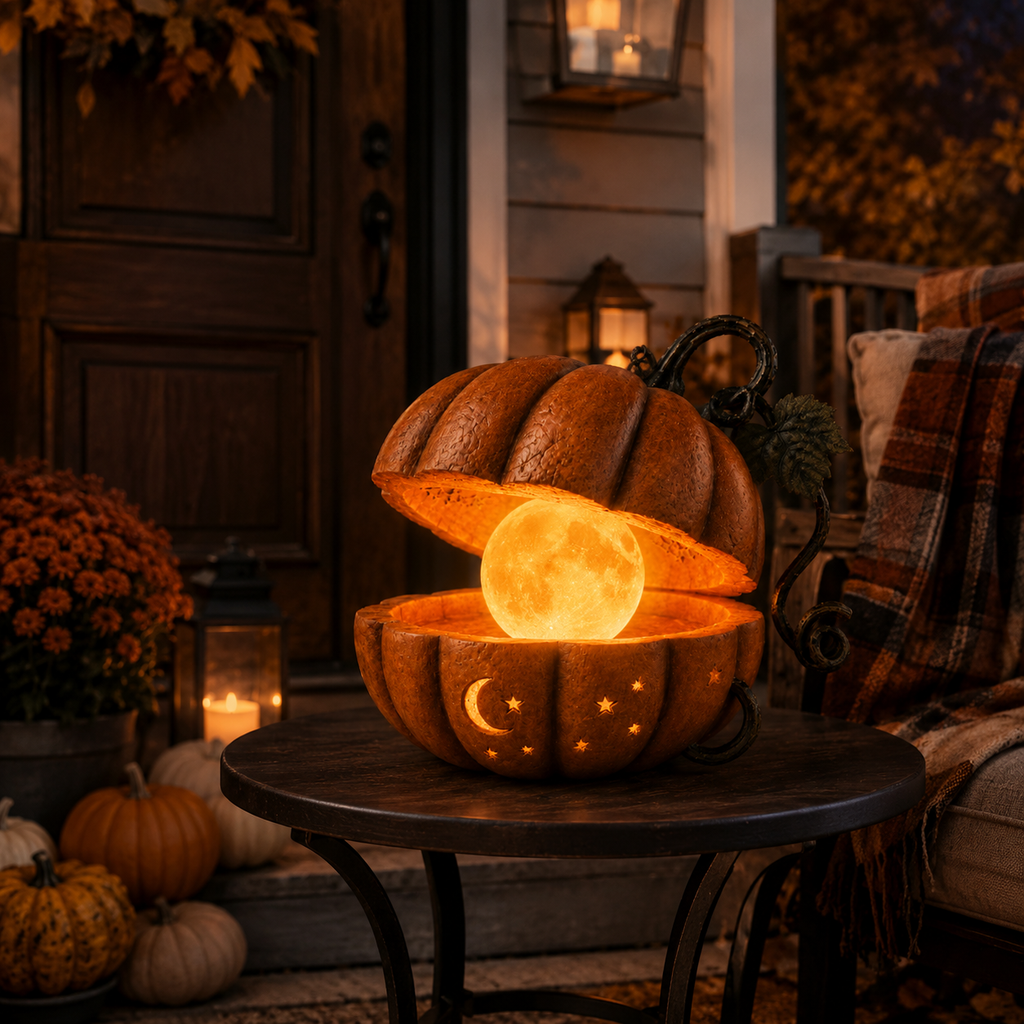Enchanted Pumpkin Moon Lamp