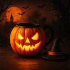 Halloween themed pumpkin mug (Including cup lid)