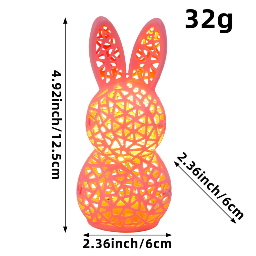 🐰 Easter Hollowed Bunny LED Light – Pastel Spring Decor 🕯️✨